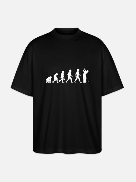 Evolution Golf Golfer Golfspieler Golfplatz - Stanley/Stella Oversized Unisex Bio T-Shirt Blaster 2.0 - Schwarz
