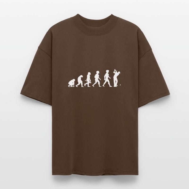 Evolution Golf Golfer Golfer Golf Course Stanley/Stella Oversized Unisex Organic T-shirt Blaster 2.0