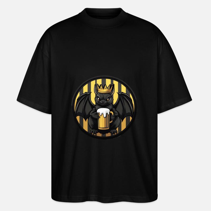 Fledermaus Bier - Stanley/Stella Oversized Unisex Bio T-Shirt Blaster 2.0 - Schwarz