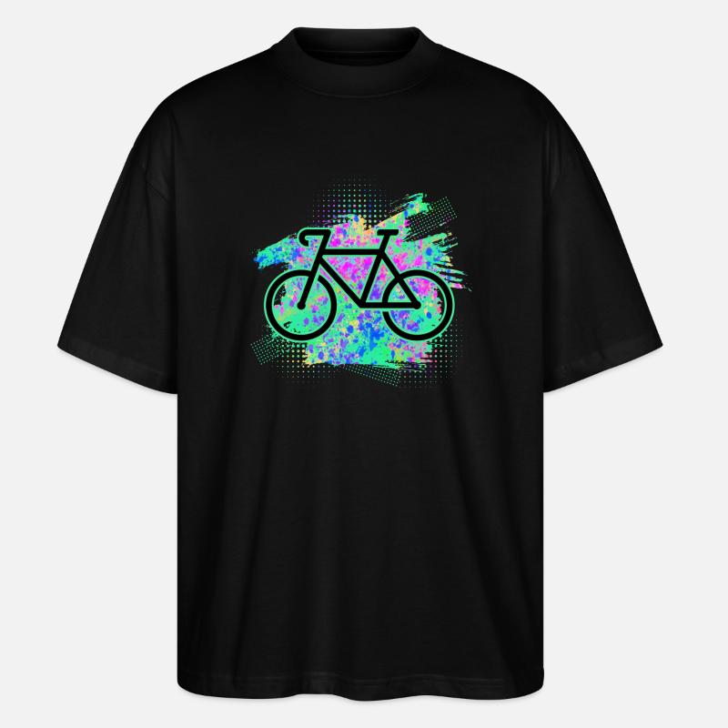 Fahrrad - Stanley/Stella Oversized Unisex Bio T-Shirt Blaster 2.0 - Schwarz