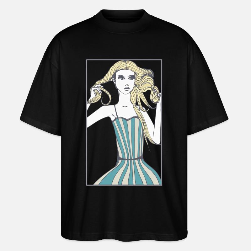 Goldloeckchen - Stanley/Stella Oversized Unisex Bio T-Shirt Blaster 2.0 - Schwarz