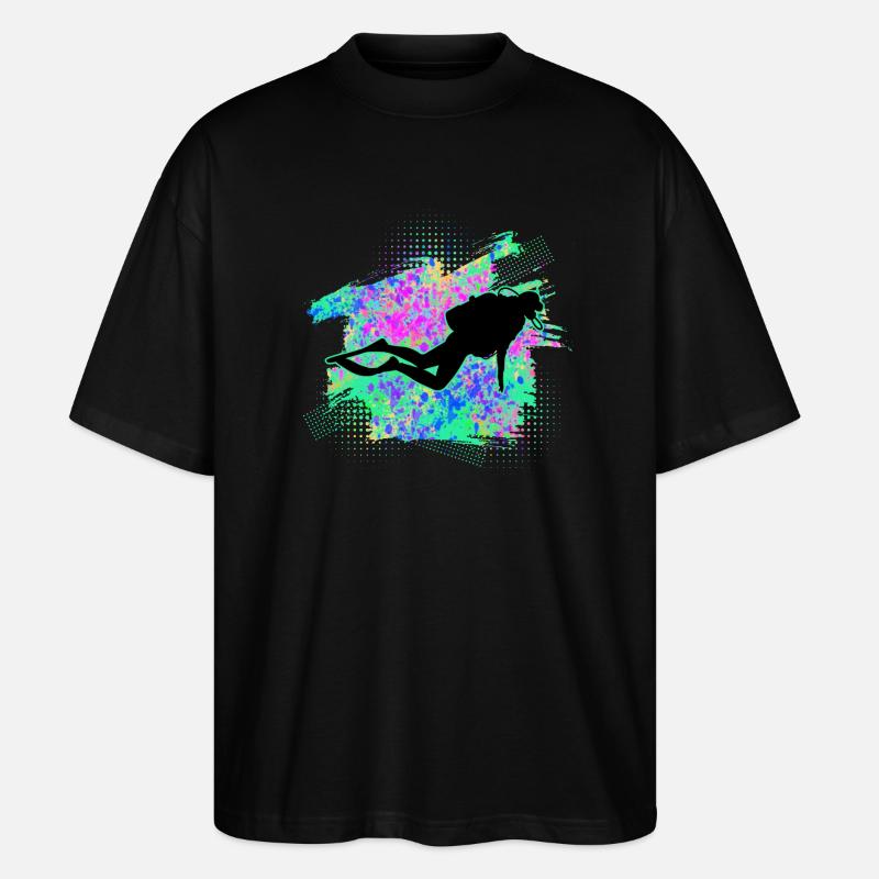 Plongeurs plongeurs - T-shirt bio Blaster 2.0 coupe oversize Stanley/Stella Unisexe - noir