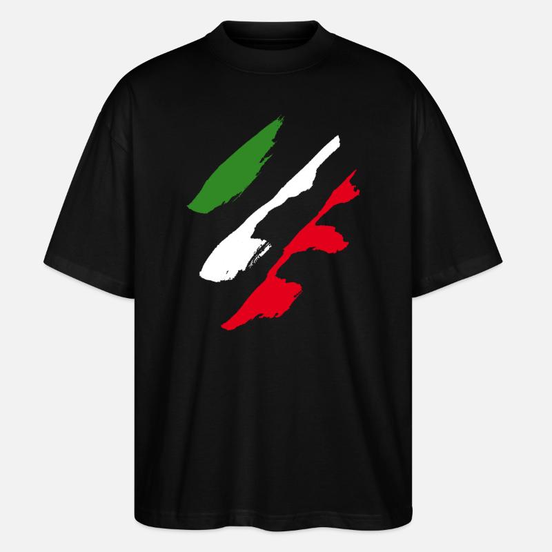 Drapeau de style italien - T-shirt bio Blaster 2.0 coupe oversize Stanley/Stella Unisexe - noir