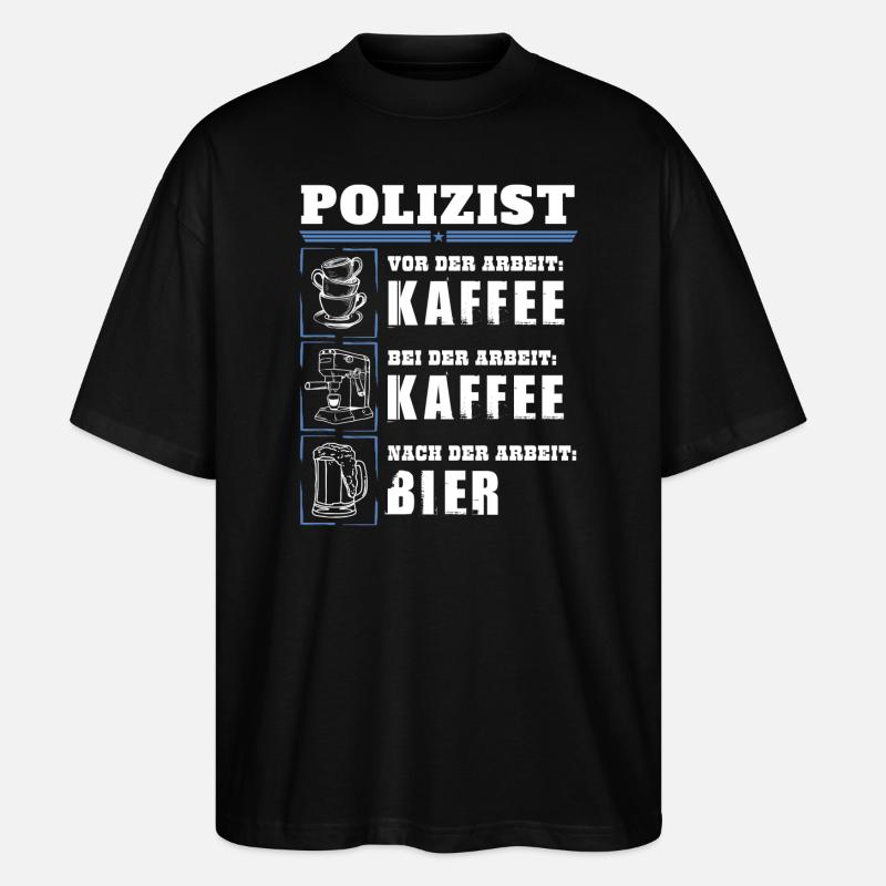 Mon quotidien de policier - T-shirt bio Blaster 2.0 coupe oversize Stanley/Stella Unisexe - noir