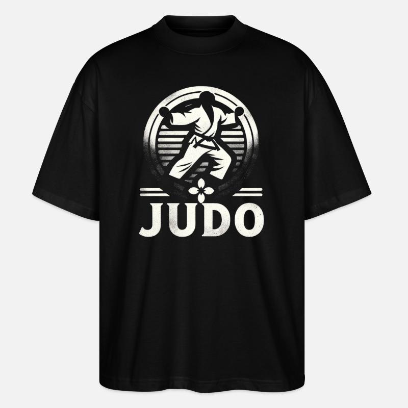 Judo Mastery Combat Emblem - Stanley/Stella Oversized Unisex Organic T-shirt Blaster 2.0 - black