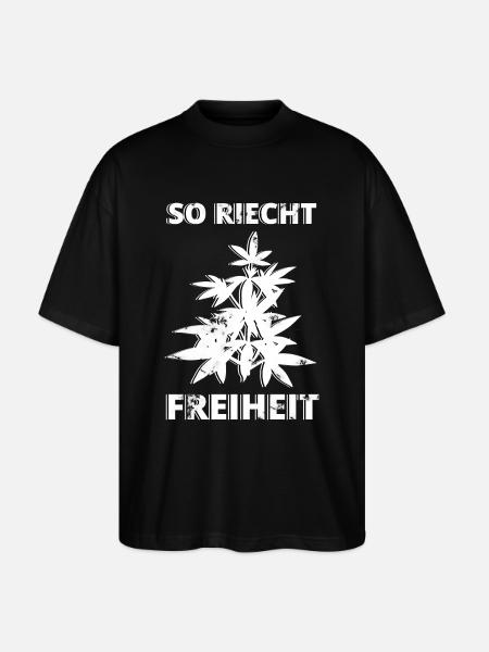 Cannabis Freiheit - Stanley/Stella Oversized Unisex Bio T-Shirt Blaster 2.0 - Schwarz