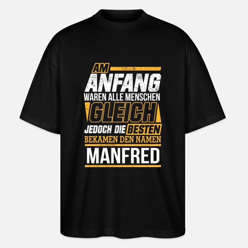 MANFRED - Die Besten - Stanley/Stella Oversized Unisex Bio T-Shirt Blaster 2.0 - Schwarz