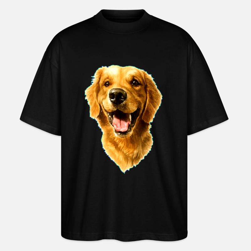 Golden Retriver - Stanley/Stella Oversized Unisex Bio T-Shirt Blaster 2.0 - Schwarz
