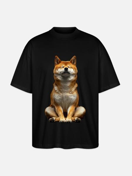 Shiba Inu - Stanley/Stella Oversized Unisex Bio T-Shirt Blaster 2.0 - Schwarz