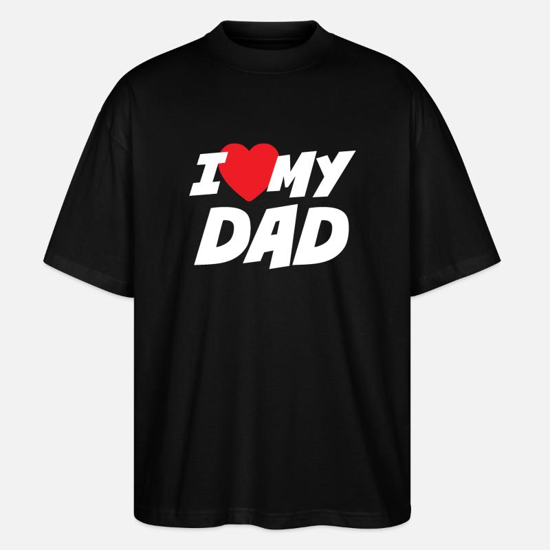 J’aime mon père - T-shirt bio Blaster 2.0 coupe oversize Stanley/Stella Unisexe - noir