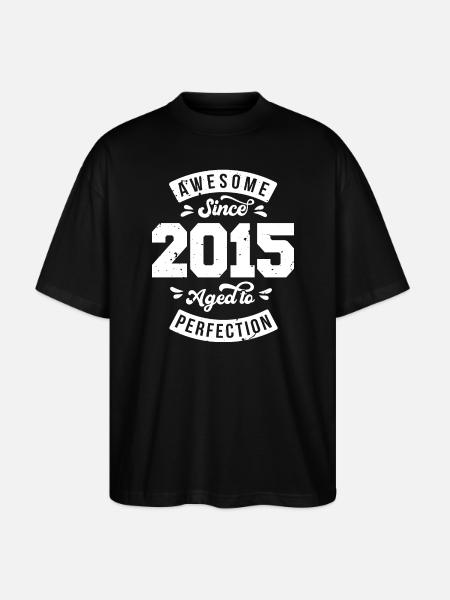 Millésime 2015 anniversaire - rétro 2015 - T-shirt bio Blaster 2.0 coupe oversize Stanley/Stella Unisexe - noir