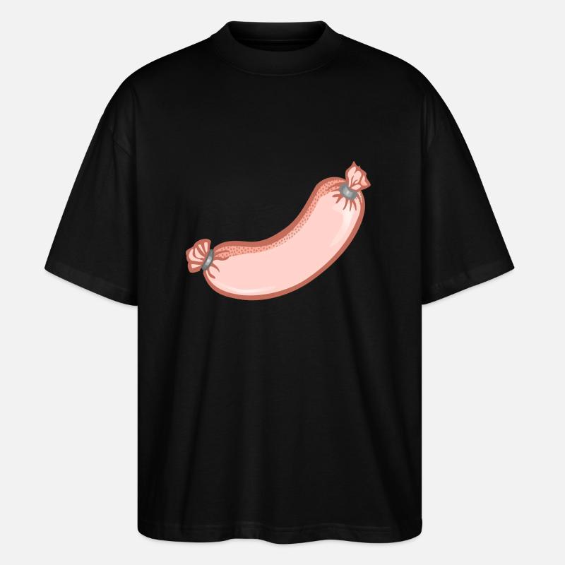 Wurst,esse,würstchen - Stanley/Stella Oversized Unisex Bio T-Shirt Blaster 2.0 - Schwarz