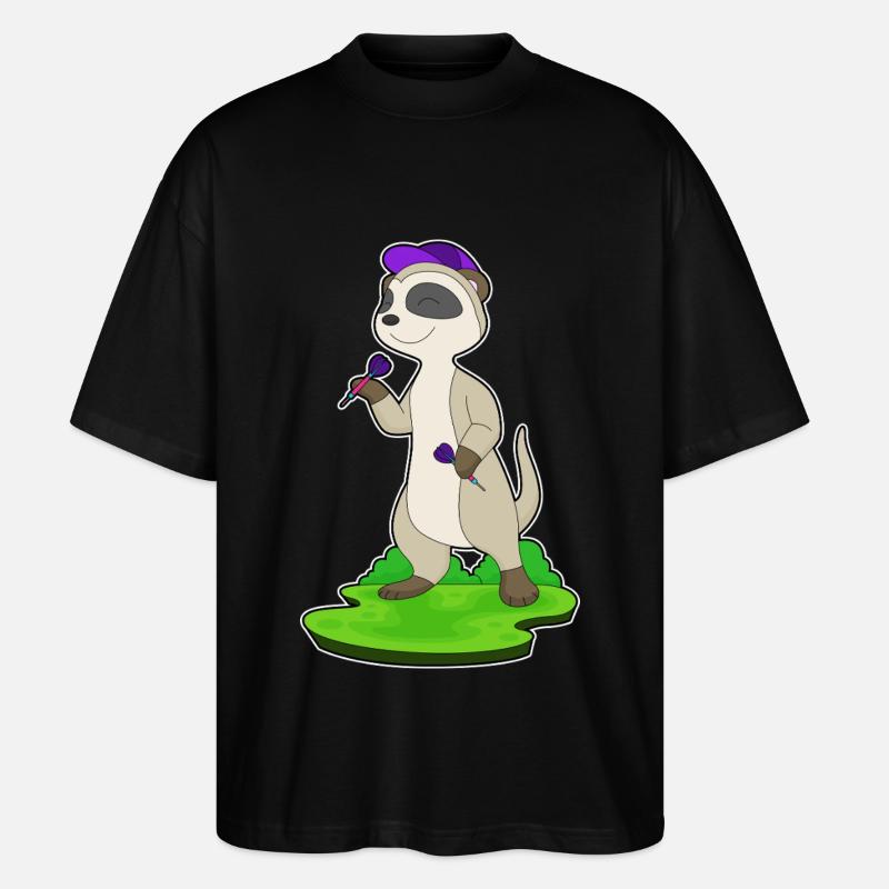 Erdmännchen Dart Dartpfeil - Stanley/Stella Oversized Unisex Bio T-Shirt Blaster 2.0 - Schwarz