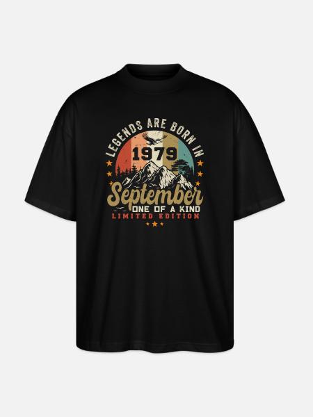 Septembre 1979, né en 1979 - T-shirt bio Blaster 2.0 coupe oversize Stanley/Stella Unisexe - noir