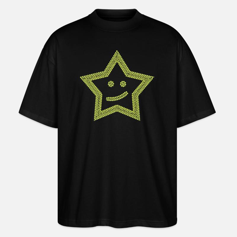 Étoile jaune amicale - T-shirt bio Blaster 2.0 coupe oversize Stanley/Stella Unisexe - noir