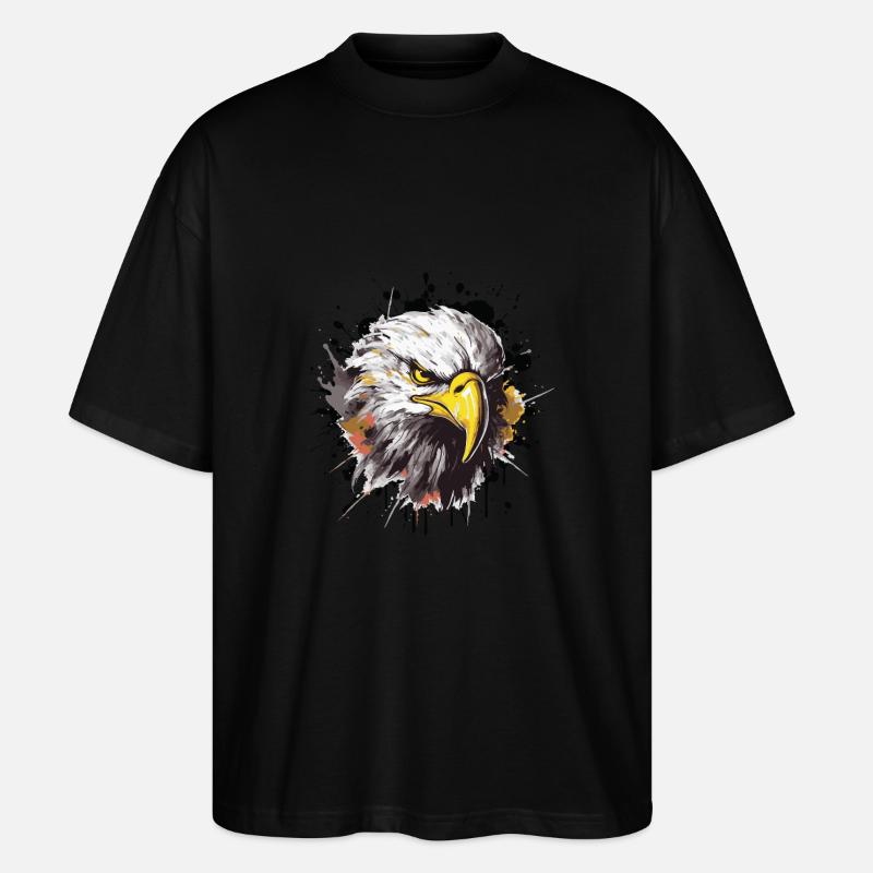 Adler Kopf Symbol Tier - Stanley/Stella Oversized Unisex Bio T-Shirt Blaster 2.0 - Schwarz