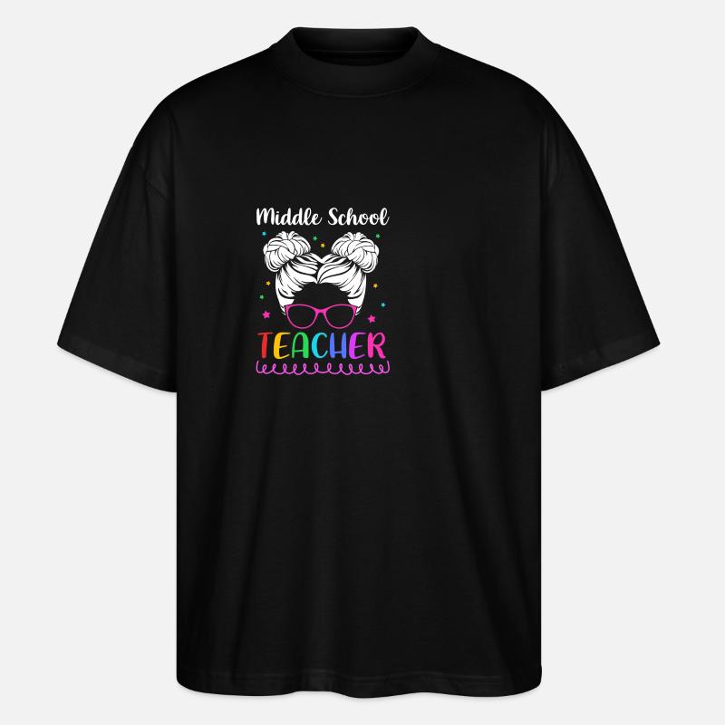 Lehrer der Mittelstufe - Stanley/Stella Oversized Unisex Bio T-Shirt Blaster 2.0 - Schwarz