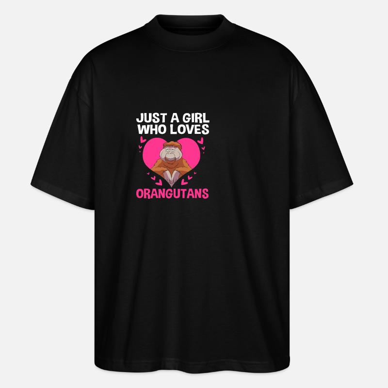 Orang Utan - Stanley/Stella Oversized Unisex Bio T-Shirt Blaster 2.0 - Schwarz