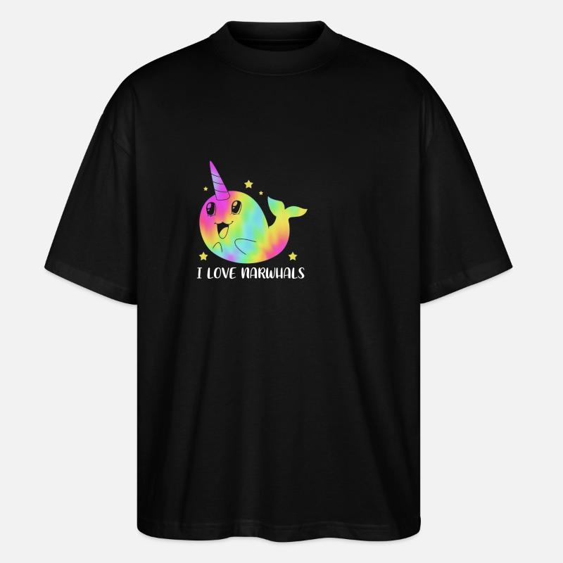 Narwal - Stanley/Stella Oversized Unisex Bio T-Shirt Blaster 2.0 - Schwarz