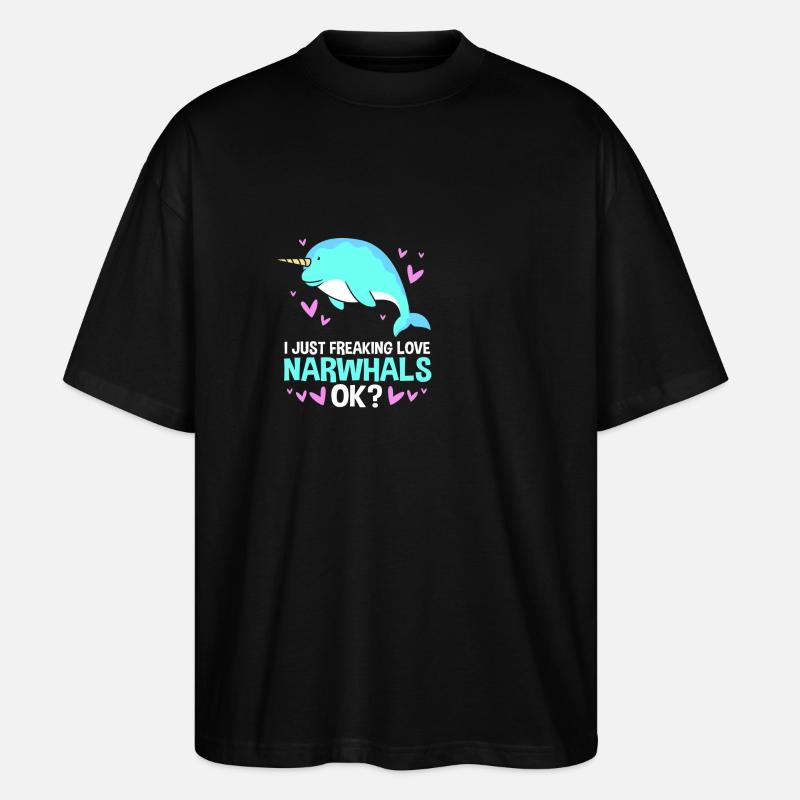 Narwal - Stanley/Stella Oversized Unisex Bio T-Shirt Blaster 2.0 - Schwarz