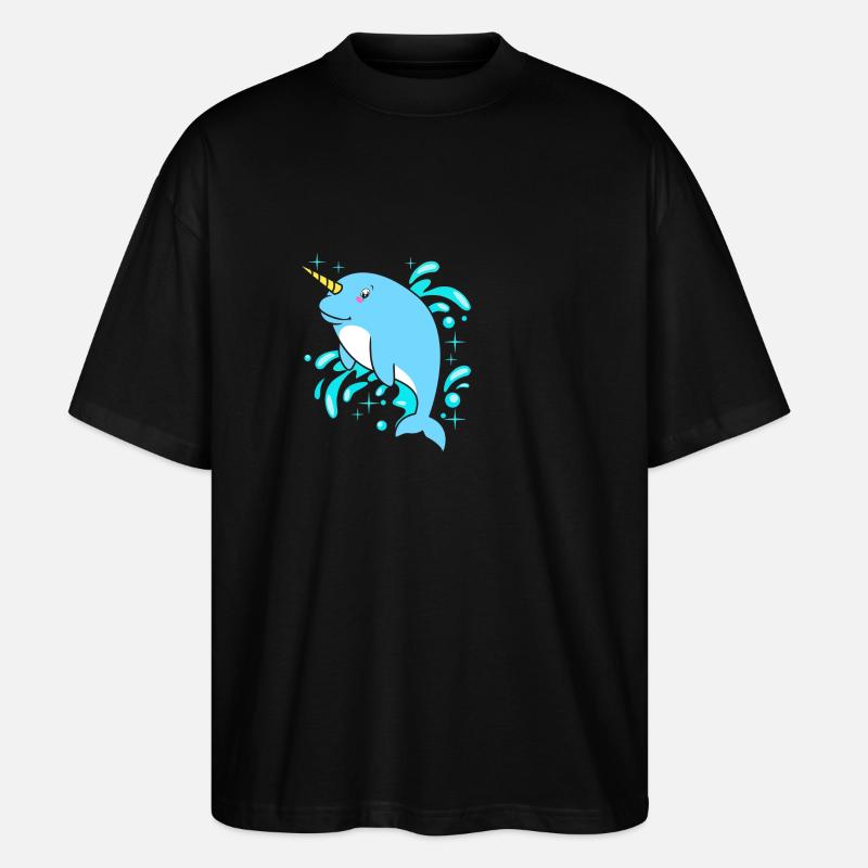 Narwal - Stanley/Stella Oversized Unisex Bio T-Shirt Blaster 2.0 - Schwarz