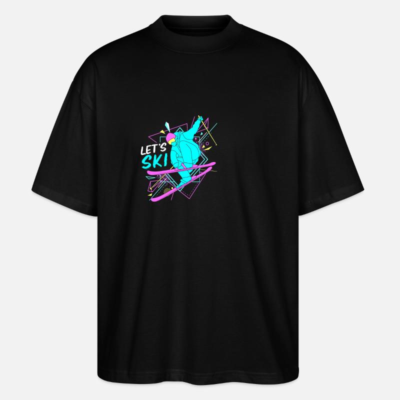 Ski Skiurlaub - Stanley/Stella Oversized Unisex Bio T-Shirt Blaster 2.0 - Schwarz
