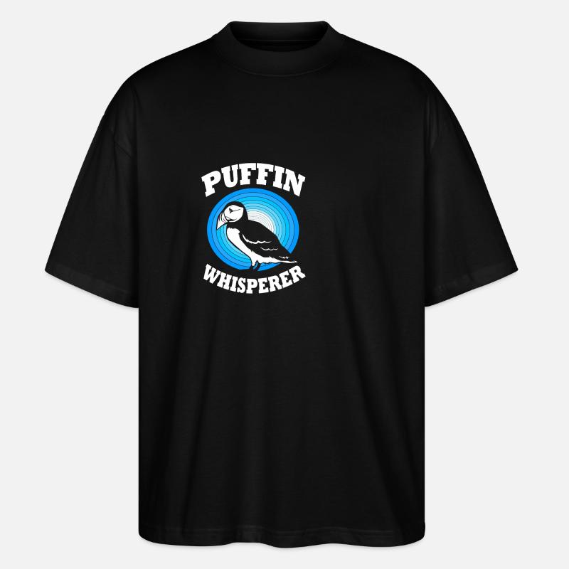 Papageientaucher Puffin - Stanley/Stella Oversized Unisex Organic T-shirt Blaster 2.0 - black