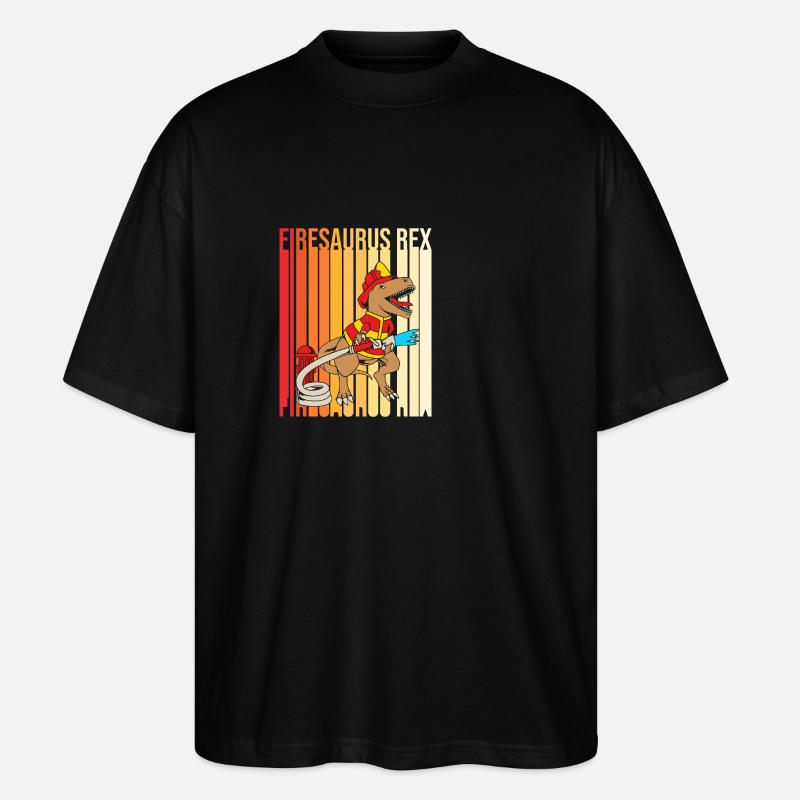 Firefighter Fire Brigade - Stanley/Stella Oversized Unisex Organic T-shirt Blaster 2.0 - black
