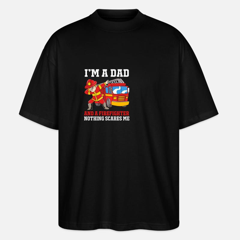 Feuerwehrmann Feuerwehr - Stanley/Stella Oversized Unisex Bio T-Shirt Blaster 2.0 - Schwarz