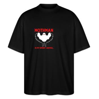 Papillon de nuit - T-shirt bio Blaster 2.0 coupe oversize Stanley/Stella Unisexe - noir - Devant - Alina (178cm) & Michal (187cm)