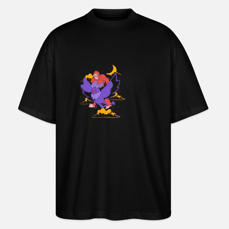 Papillon de nuit - T-shirt bio Blaster 2.0 coupe oversize Stanley/Stella Unisexe - noir