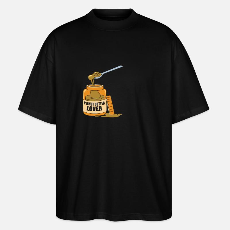 Erdnussbutter - Stanley/Stella Oversized Unisex Bio T-Shirt Blaster 2.0 - Schwarz