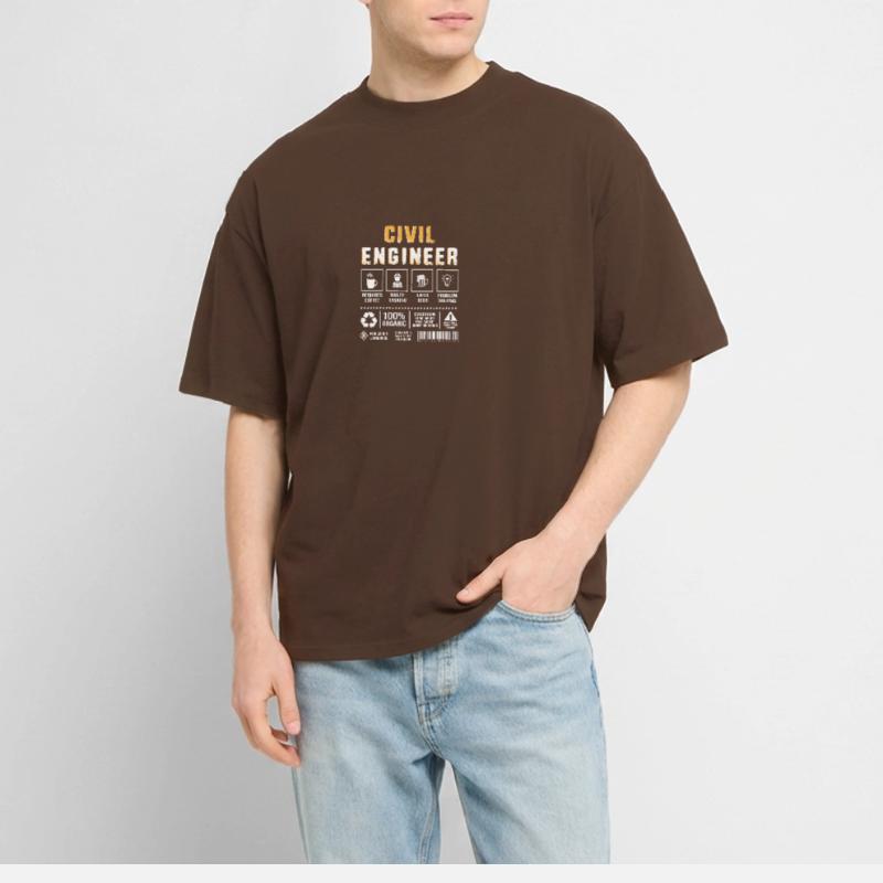 Civil Engineer Construction Site Construction Worker Stanley/Stella Oversized Unisex Organic T-shirt Blaster 2.0