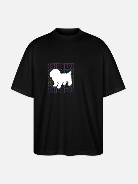 Shih Tzu - Stanley/Stella Oversized Unisex Organic T-shirt Blaster 2.0 - black