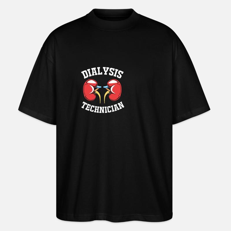 Dialyse-Techniker - Stanley/Stella Oversized Unisex Bio T-Shirt Blaster 2.0 - Schwarz
