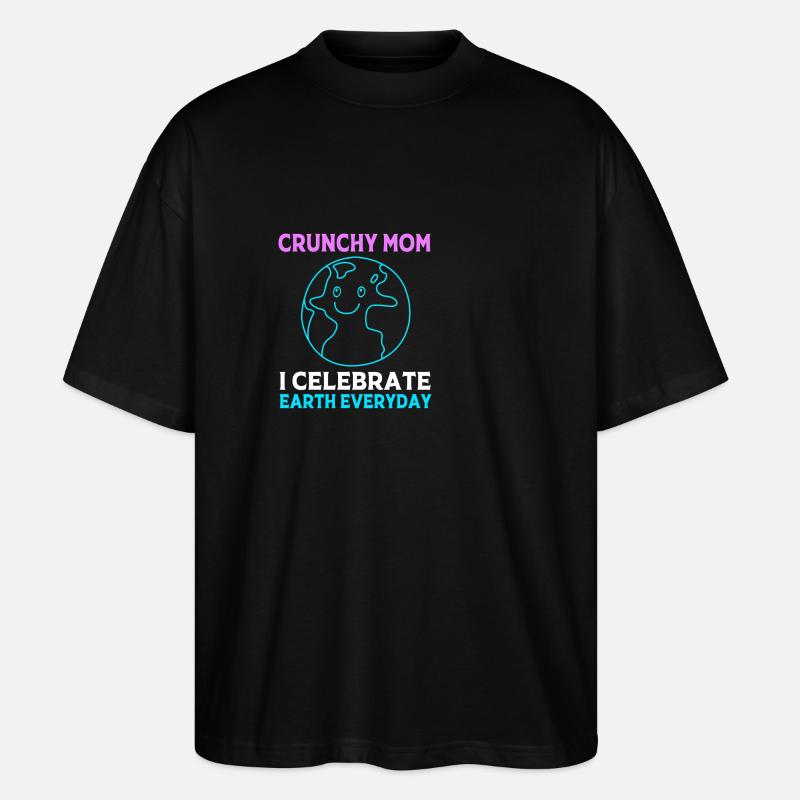 Crunchy Mama - Stanley/Stella Oversized Unisex Bio T-Shirt Blaster 2.0 - Schwarz