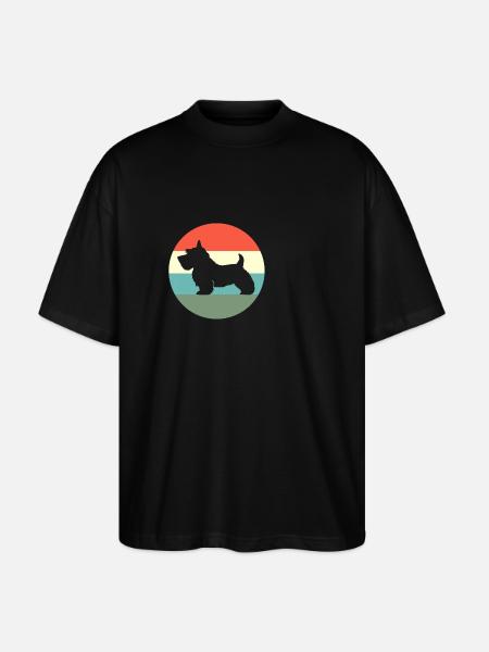 Scottish Terrier - Stanley/Stella Oversized Unisex Organic T-shirt Blaster 2.0 - black