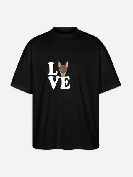 Miniature Pinscher - Stanley/Stella Oversized Unisex Organic T-shirt Blaster 2.0 - black
