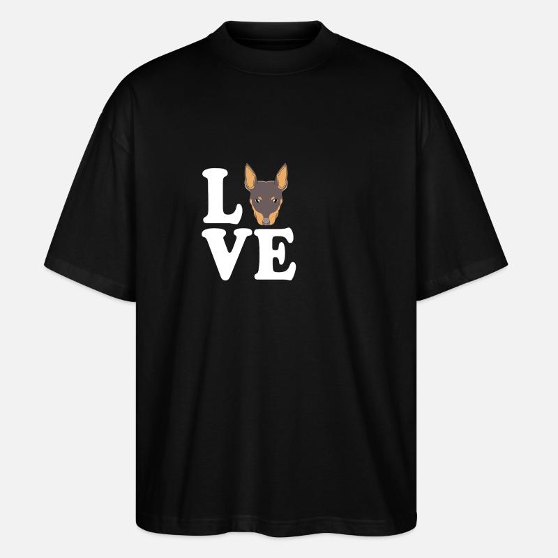 Zwergpinscher - Stanley/Stella Oversized Unisex Bio T-Shirt Blaster 2.0 - Schwarz