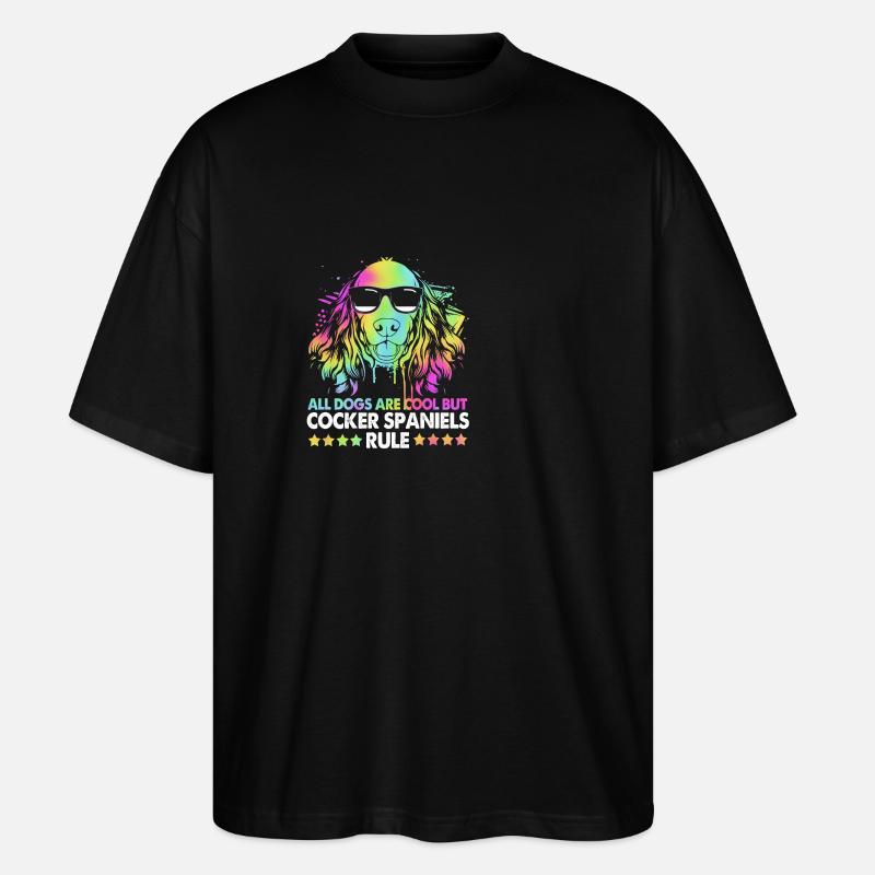 Cocker Spaniel - T-shirt bio Blaster 2.0 coupe oversize Stanley/Stella Unisexe - noir