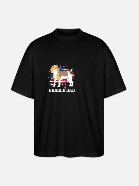 Beagle Dad - Stanley/Stella Oversized Unisex Organic T-shirt Blaster 2.0 - black