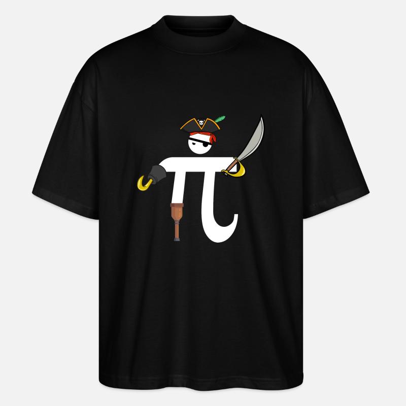 Pi Rattenfarbe - Stanley/Stella Oversized Unisex Bio T-Shirt Blaster 2.0 - Schwarz