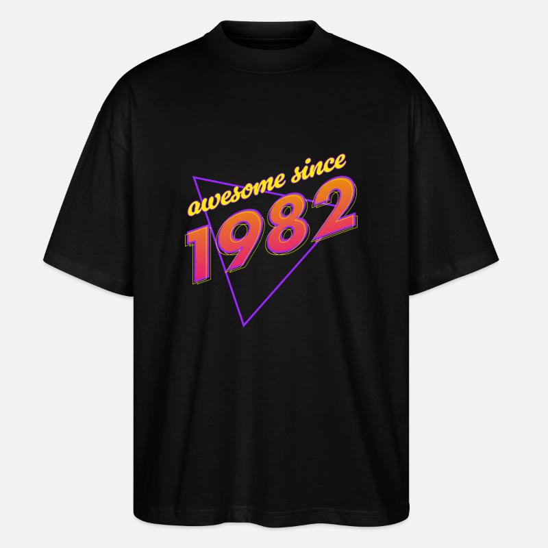 Rétro - Awesome since 1982 - T-shirt bio Blaster 2.0 coupe oversize Stanley/Stella Unisexe - noir