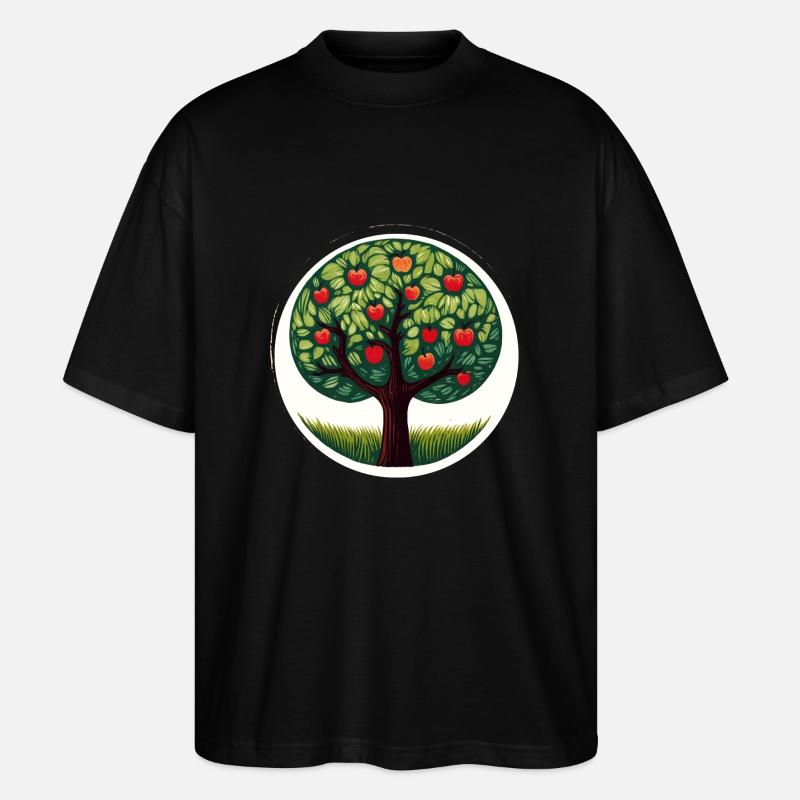 Apfelbaum - Stanley/Stella Oversized Unisex Bio T-Shirt Blaster 2.0 - Schwarz