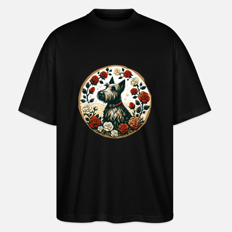 Scottish Terrier - Stanley/Stella Oversized Unisex Bio T-Shirt Blaster 2.0 - Schwarz