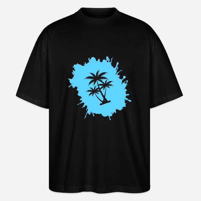 Palm Tree Blobs 2 - Stanley/Stella Oversized Unisex Organic T-shirt Blaster 2.0 - black