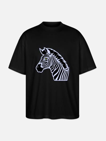 zebra - Stanley/Stella Oversized Unisex Organic T-shirt Blaster 2.0 - black
