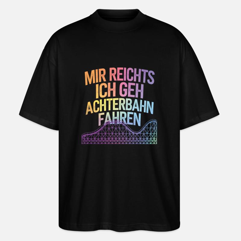 Achterbahn Freizeitpark Roller Coaster - Stanley/Stella Oversized Unisex Bio T-Shirt Blaster 2.0 - Schwarz