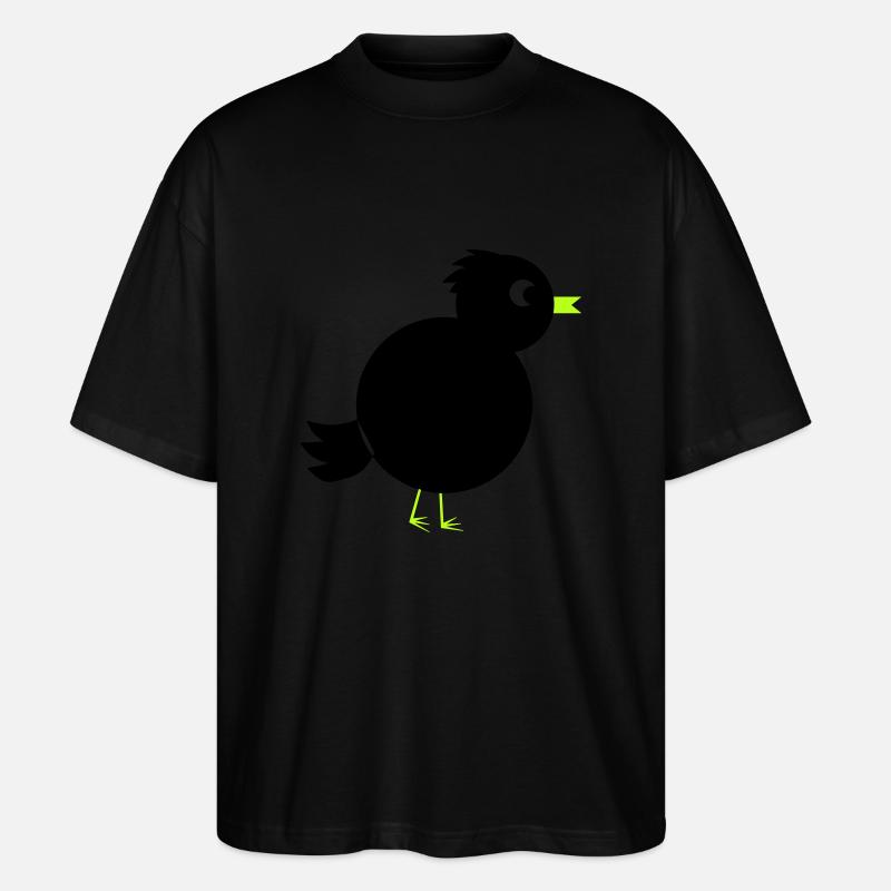 Bird Vogel - Stanley/Stella Oversized Unisex Bio T-Shirt Blaster 2.0 - Schwarz