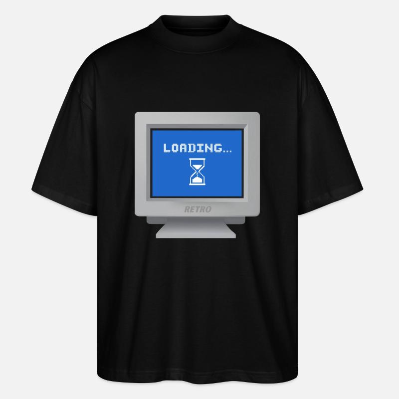 CRT design - Loading Wallpaper - Stanley/Stella Oversized Unisex Organic T-shirt Blaster 2.0 - black